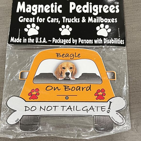 Beagle Lover Gift Set - Magnet & Luggage Tag NEW - Picture 2 of 3